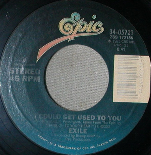 Exile (7) - I Could Get Used To You (7", Single, Styrene, Car)