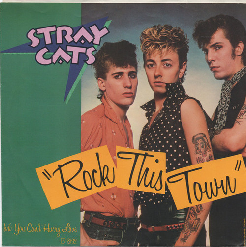 Stray Cats - Rock This Town - EMI America - B-8132 - 7", Single 1087951700