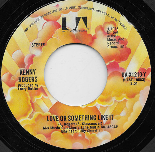 Kenny Rogers - Love Or Something Like It - United Artists Records - UA-X1210-Y - 7", Single 1087953835