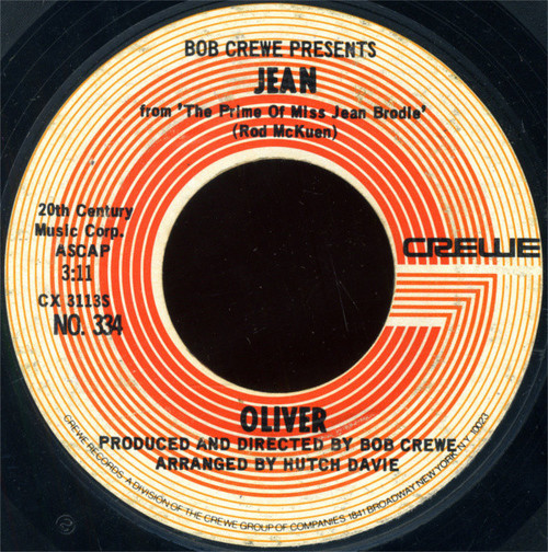 Oliver (6) - Jean - Crewe - No. 334 - 7", Single, Styrene, She 1087964874