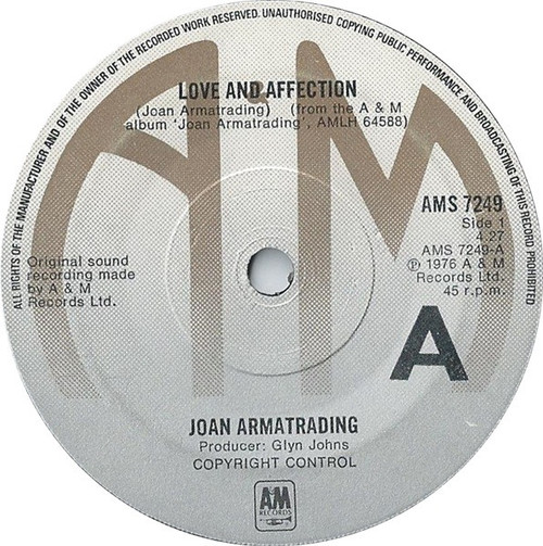 Joan Armatrading - Love And Affection (7", Single, Sol)