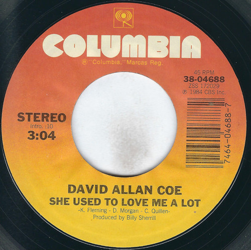 David Allan Coe - She Used To Love Me A Lot / For Lovers Only (Part IV) (7", Styrene, Car)
