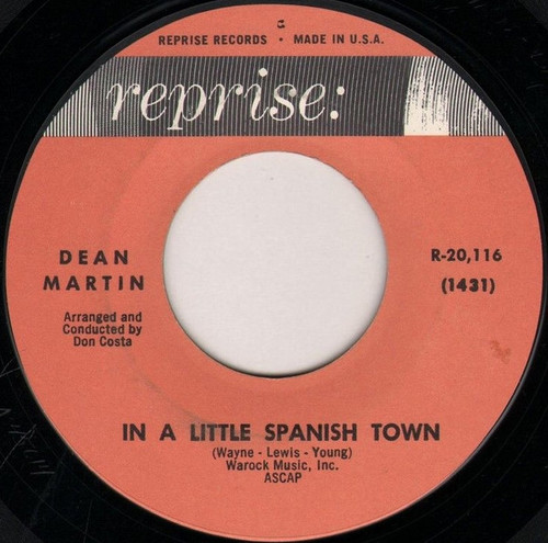 Dean Martin - In A Little Spanish Town (7")