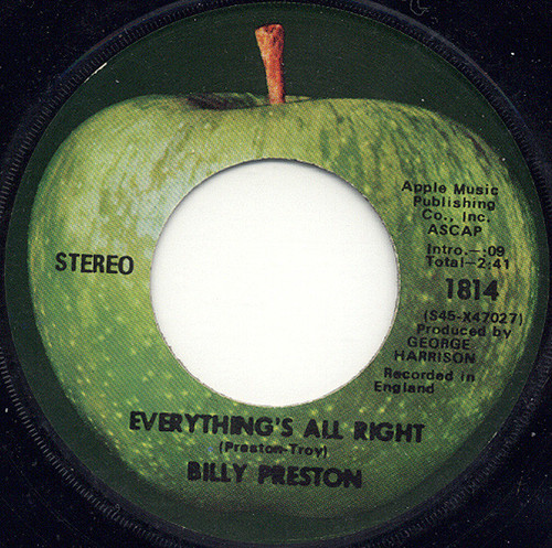 Billy Preston - Everything's All Right (7", Single, Los)