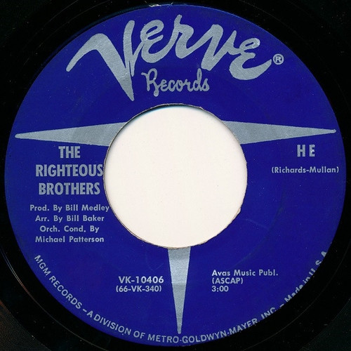 The Righteous Brothers - He / He Will Break Your Heart - Verve Records - VK-10406 - 7" 1088327500