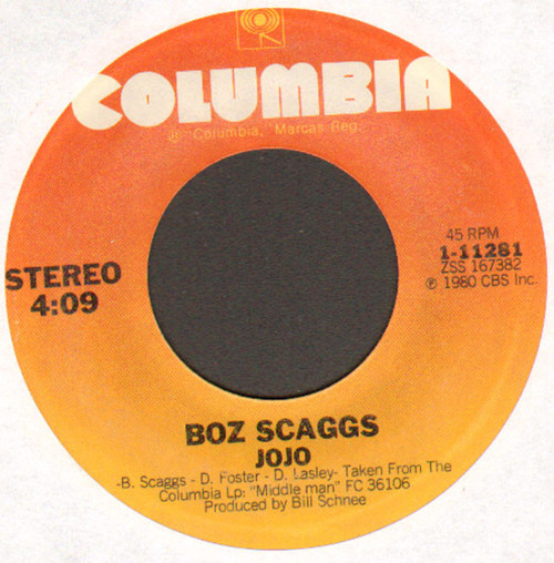 Boz Scaggs - Jojo / Do Like You Do In New York - Columbia - 1-11281 - 7", Styrene, Pit 1088359246
