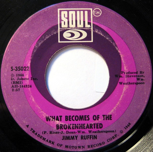 Jimmy Ruffin - What Becomes Of The Broken Hearted (7", Single)