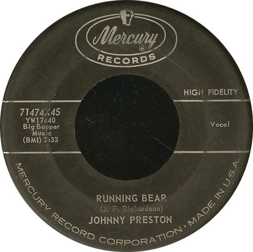 Johnny Preston - Running Bear - Mercury - 71474X45 - 7", Single, Roc 1088379253