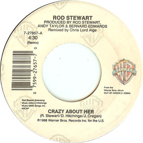 Rod Stewart - Crazy About Her (7", Single)