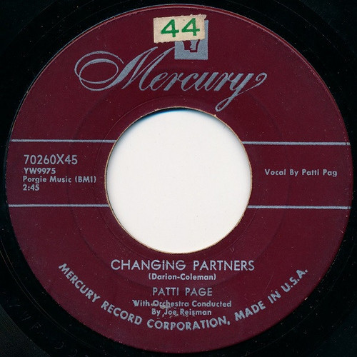 Patti Page - Changing Partners / Where Did My Snowman Go (7")