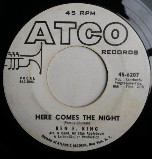 Ben E. King - Here Comes The Night / Young Boy Blues (7", Single, Promo)