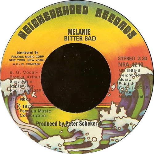 Melanie (2) - Bitter Bad - Neighborhood Records (2) - NRA-4210 - 7", Single 1089616216