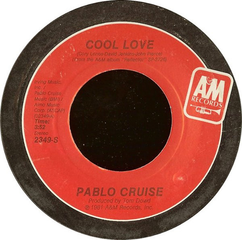 Pablo Cruise - Cool Love / Jenny - A&M Records - 2349-S - 7" 1090780205