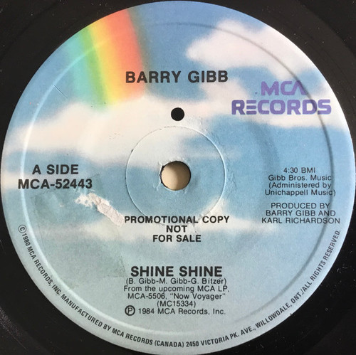 Barry Gibb - Shine Shine (7", Single, Promo, Sma)