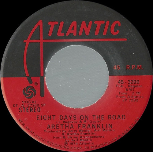 Aretha Franklin - Eight Days On The Road (7", SP)