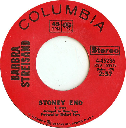 Barbra Streisand - Stoney End - Columbia - 4-45236 - 7", Styrene, Pit 1091099646