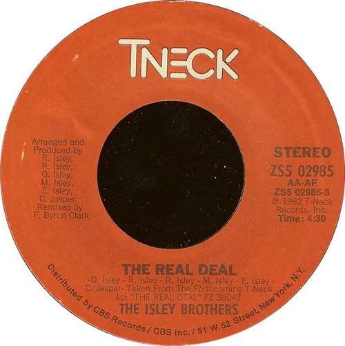 The Isley Brothers - The Real Deal (7", Styrene, Ter)