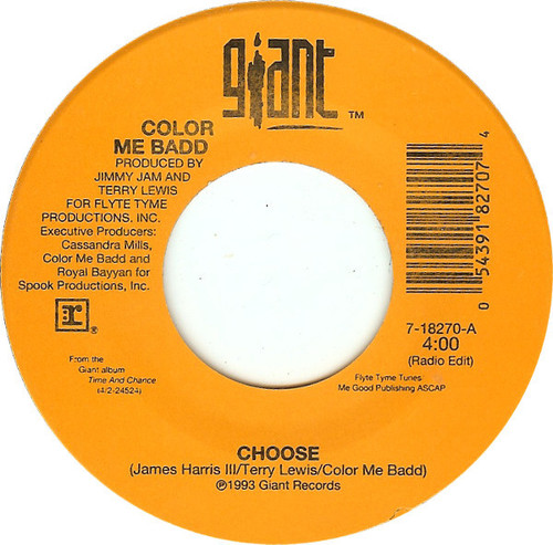 Color Me Badd - Choose (7", Single, Spe)