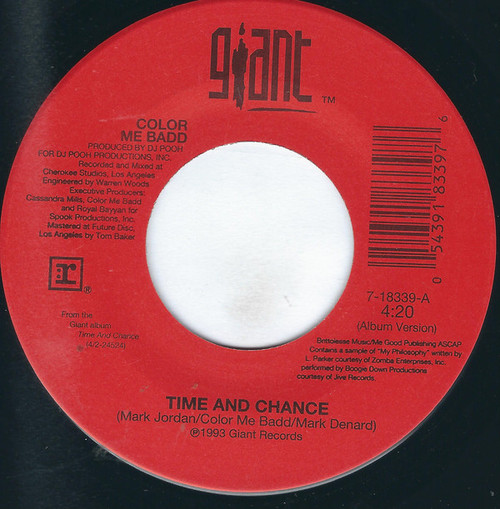 Color Me Badd - Time And Chance - Giant Records - 7-18339 - 7" 1091132234