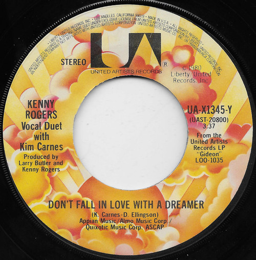 Kenny Rogers With Kim Carnes - Don't Fall In Love With A Dreamer (7", Single, Jac)