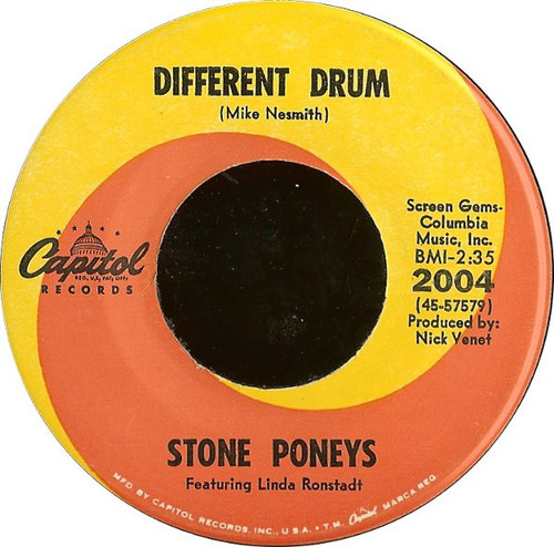 The Stone Poneys Featuring Linda Ronstadt - Different Drum / I've Got To Know - Capitol Records - 2004 - 7", Single 1091495523