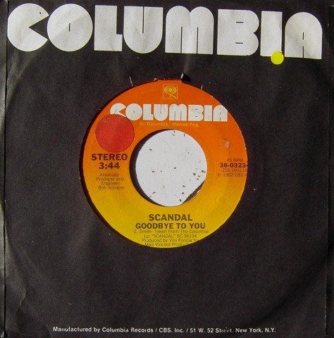 Scandal (4) - Goodbye To You (7", Single, Styrene)