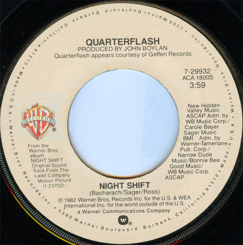 Quarterflash - Night Shift / Love Should Be So Kind (7", Single)