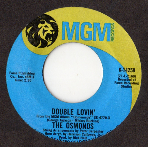The Osmonds - Double Lovin' - MGM Records - K-14259 - 7", Single 1091593521