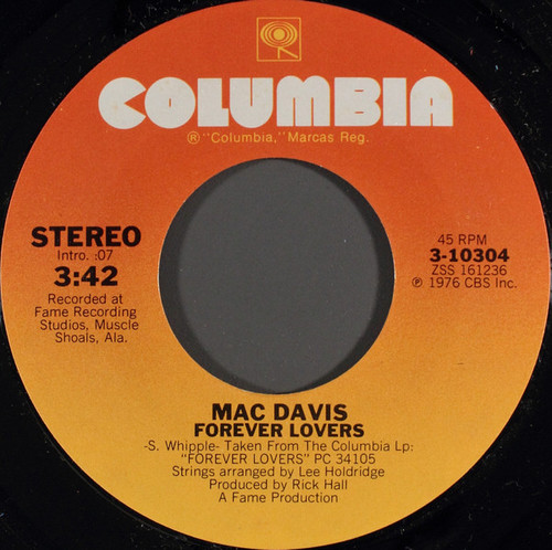 Mac Davis - Forever Lovers - Columbia - 3-10304 - 7", Single, Pit 1092048505