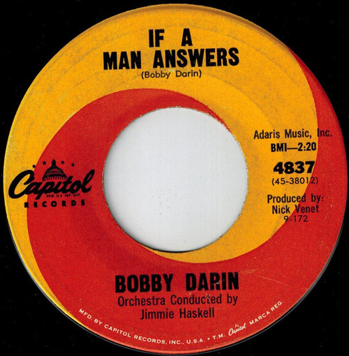 Bobby Darin - If A Man Answers / A True, True Love - Capitol Records - 4837 - 7", Single 1092068303