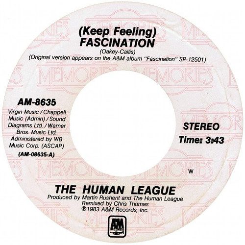 The Human League - (Keep Feeling) Fascination / Mirror Man (7", Single, RE, Styrene, W C)