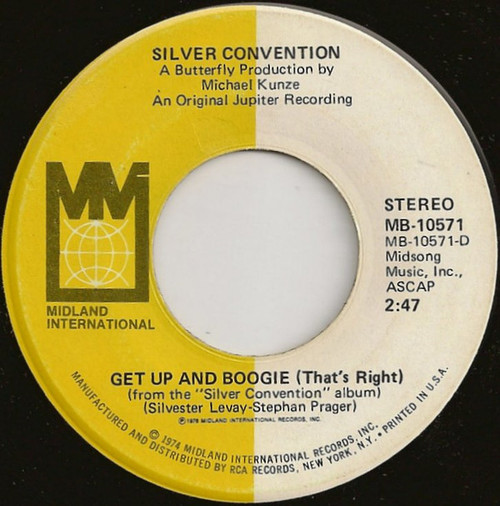 Silver Convention - Get Up And Boogie (That's Right) - Midland International - MB-10571 - 7", Single, Ind 1092129334