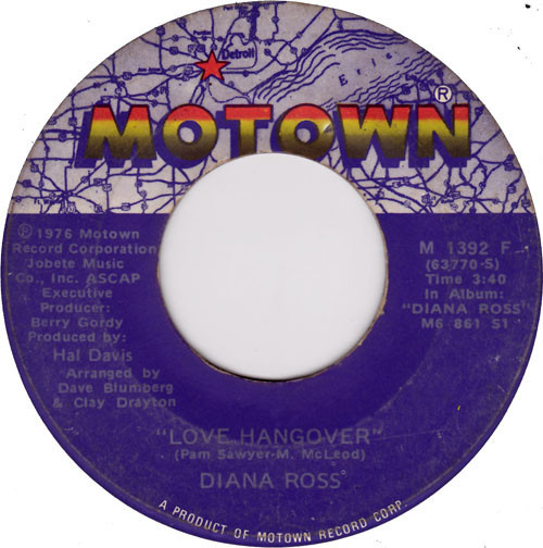 Diana Ross - Love Hangover - Motown - M 1392F - 7", Single 1092175518