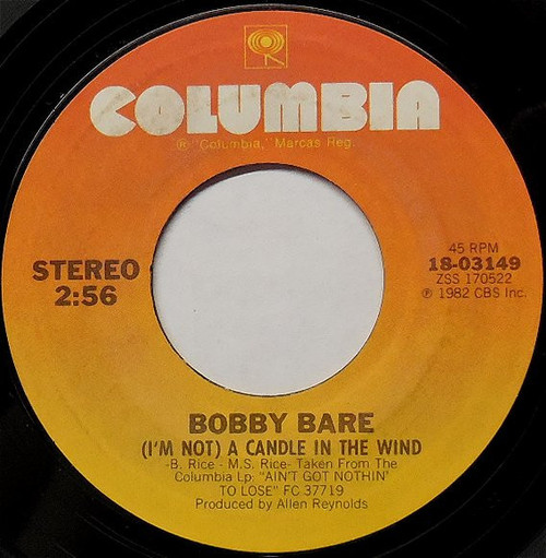 Bobby Bare - (I'm Not) A Candle In The Wind - Columbia - 18-03149 - 7", Single 1092417652