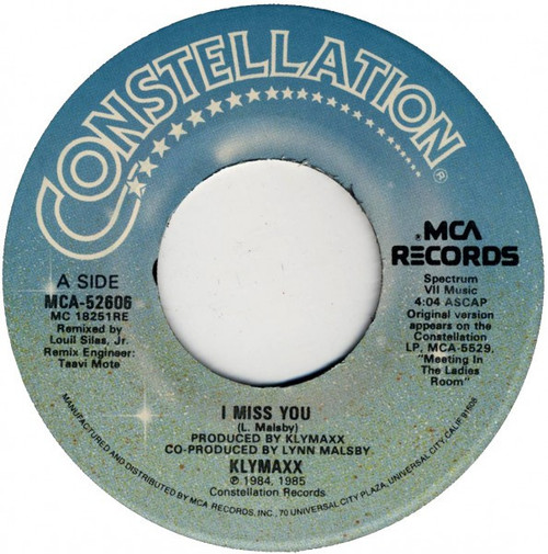 Klymaxx - I Miss You - Constellation (2), MCA Records - MCA-52606 - 7", Single, Glo 1092471024