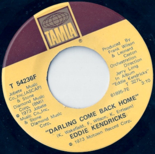 Eddie Kendricks - Darling Come Back Home  (7")