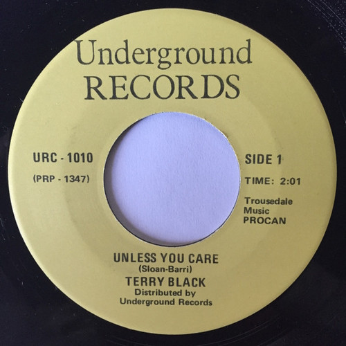Terry Black (2) / Shirley Matthews* - Unless You Care / Big Town Boy (7", Single)