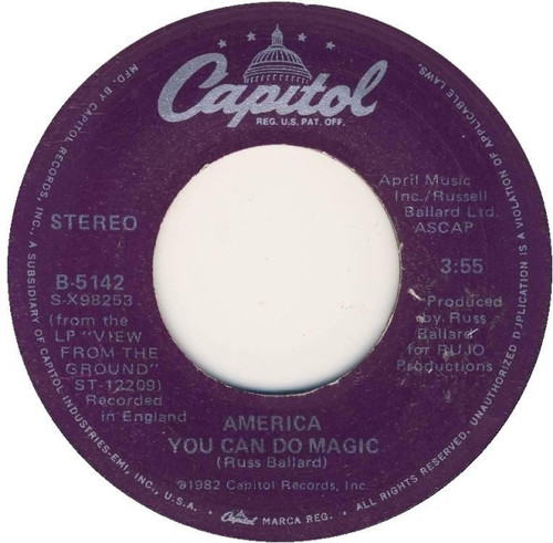 America (2) - You Can Do Magic (7", Single, Win)