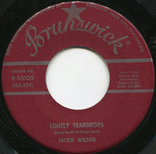 Jackie Wilson - Lonely Teardrops - Brunswick - 9-55105 - 7", Glo 1093096626