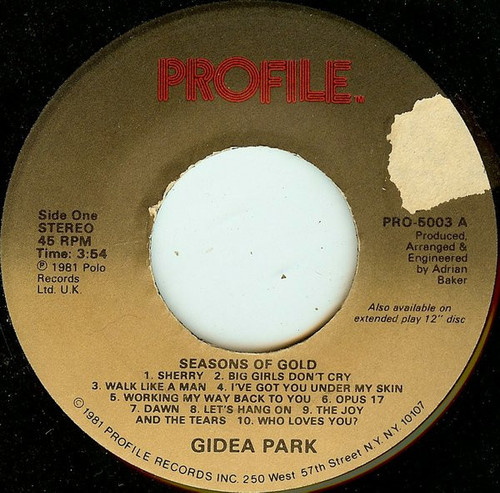 Gidea Park - Seasons Of Gold / Lolita - Profile Records - PRO-5003 - 7" 1093332923