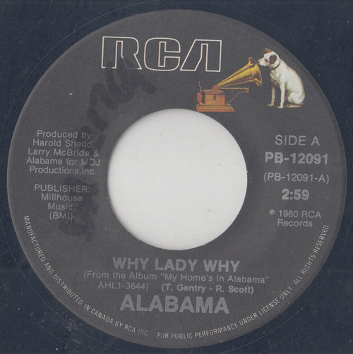 Alabama - Why Lady Why (7", Single)