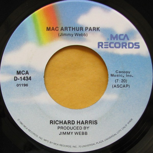 Richard Harris - Mac Arthur Park / The Yard Went On Forever - MCA Records - MCA D-1434 - 7", RE, Glo 1093582940