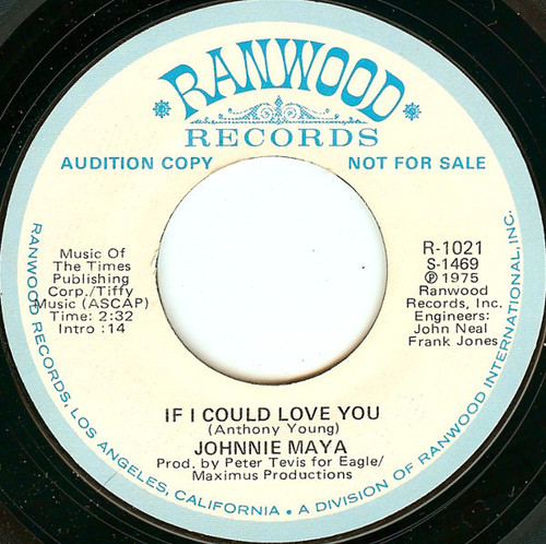 Johnnie Maya - If I Could Love You (7", Promo, Styrene)