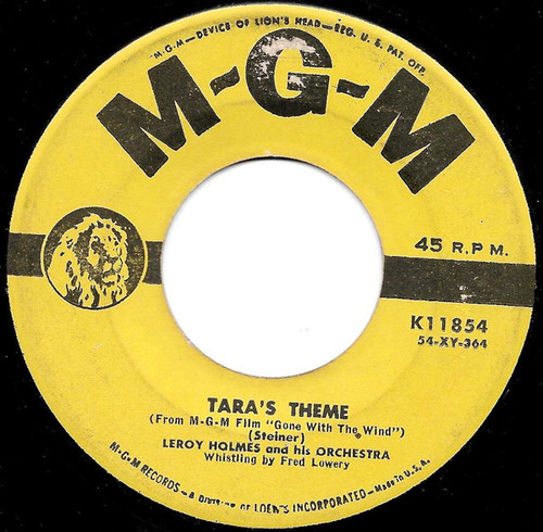 Leroy Holmes And His Orchestra* - Tara's Theme (7", Single)