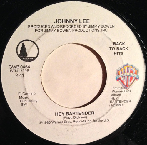 Johnny Lee (3) - Hey Bartender / My Baby Don't Slow Dance - Warner Bros. Records - GWB 0464 - 7", Single 1093941260