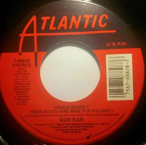 Kon Kan - Puss N' Boots / These Boots (Are Made For Walkin') (7")