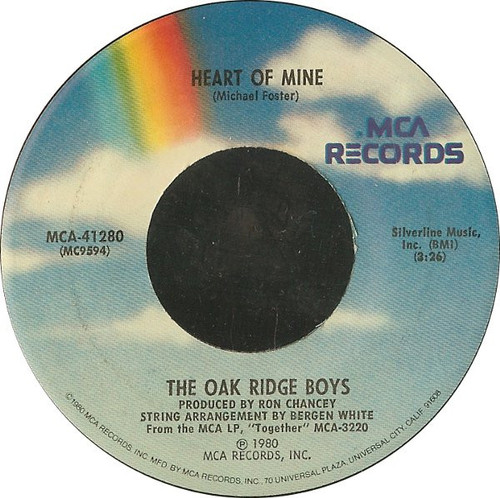 The Oak Ridge Boys - Heart Of Mine (7", Single, Pin)