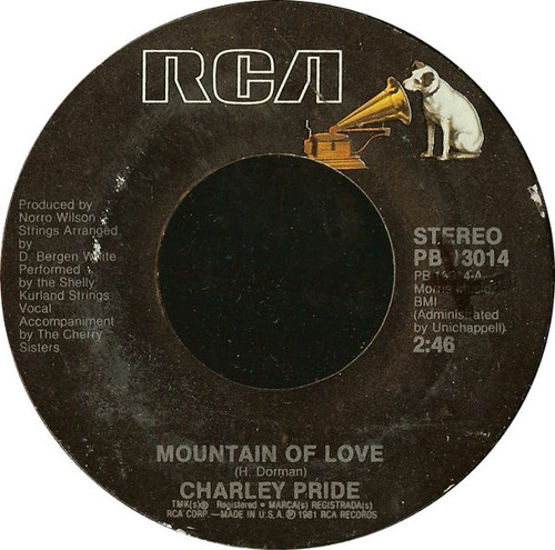 Charley Pride - Mountain Of Love - RCA - PB-13014 - 7", Ind 1094316004