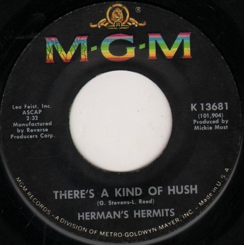Herman's Hermits - There's A Kind Of Hush / No Milk Today (7", Single, Nas)