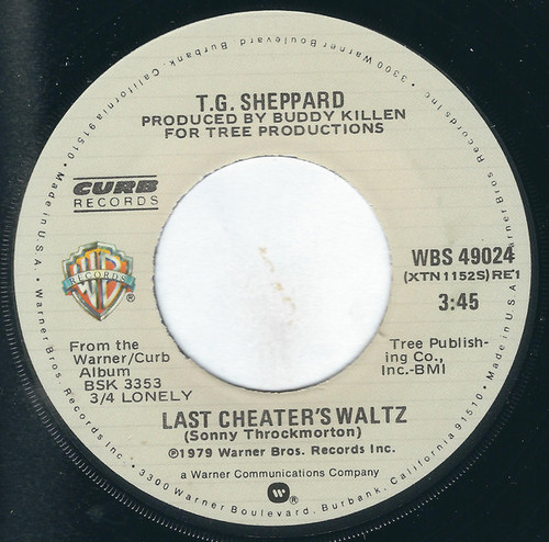 T.G. Sheppard - Last Cheater's Waltz - Warner Bros. Records - WBS 49024 - 7", Single, Jac 1094753444
